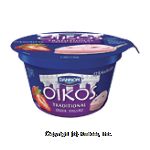 Dannon Oikos traditional greek yogurt, strawberry Center Front Picture