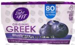 Dannon Light & Fit original greek blueberry, 4 pk., cups Center Front Picture