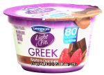 Dannon Light & Fit nonfat greek yogurt, raspberry chocolate, 80 calories Center Front Picture