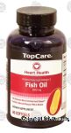 Top Care Heart Health natural sourced omega-3 fish oil concentrate, 1000 mg per softgel Center Front Picture