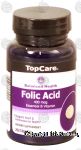 Top Care Balanced Health 400 mcg folic acid tablets Center Front Picture