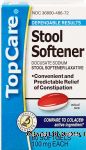 Top Care  stool softener laxative, softgels, 100 mg each Center Front Picture