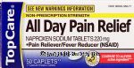 Top Care  pain reliever/fever reducer, naproxen sodium tablets, 220 mg Center Front Picture