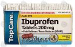 Top Care  pain reliever/fever reducer, ibuprofen tablets 200 mg Center Front Picture