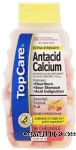 Top Care  antacid calcium relieves heartburn, sour stomach, and acid indigestion, chewable, assorted tropical fruit flavors Center Front Picture