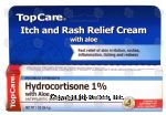 Top Care  itch and rash relief cream with aloe, maximum strength hydrocortisone 1%, antipruritic Center Front Picture