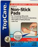 Top Care  non-stick pads for covering wounds, all one size, 3 x 4-inch Center Front Picture