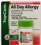 Top Care Liqui-Gels 24 hour all day allergy relief, indoor & outdoor allergies, 10 mg cetirizine hydrochloride tablets Center Front Picture