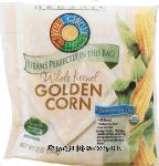 Full Circle Organic whole kernel golden corn, steams in bag Center Front Picture