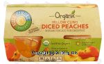 Full Circle market diced peaches in pear juice, yellow cling, organic, 4-oz. cups Center Front Picture