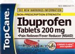 Top Care  pain reliever/fever reducer, ibuprofen caplets 200 mg Center Front Picture