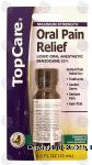 Top Care  maximum strength oral pain relief, benzocaine 20% Center Front Picture