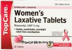 Top Care  women's laxative tablets, bisacodyl USP 5mg tablets, compare to correctol Center Front Picture