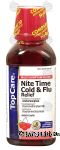 Top Care  nite time cold & flu relief, multi-symptom relief, cherry Center Front Picture