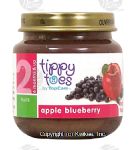 tippy toes by Top Care apple blueberry baby food, stage 2 Center Front Picture