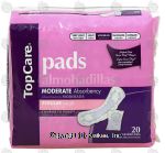 Top Care  pads, moderate absorbency, regular length Center Front Picture