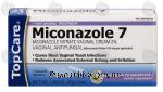 Top Care  miconazole 7, 7-day vaginal treatment, cures most vaginal yeast infections Center Front Picture