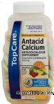 Top Care  regular strength antacid/calcium supplement, assorted fruit flavor, chewable tablets Center Front Picture