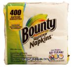 Bounty Quilted 2 packages, 200 white 1-ply napkins each Center Front Picture