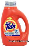 Tide 2x Ultra detergent, high efficiency, for front loaders, 2x concentrated, original scent, 32 loads Center Front Picture