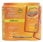 Metamucil  fiber laxative/supplement 228 doses, orange smooth texture Center Front Picture