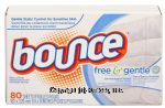 Bounce free & gentle fabric softener dryer sheets Center Front Picture