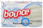 Bounce free & gentle fabric softener dryer sheets Center Front Picture