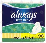 Always ultra thin regular pads, flexi-wings Center Front Picture