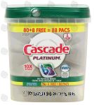 Cascade Platinum machine dishwasher fresh scent action packs Center Front Picture