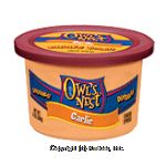 Owl's Nest  garlic cheese spread made with real cheddar Center Front Picture