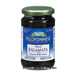 Peloponnese Olives Kalamata Whole Gourmet Black Center Front Picture