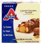 Atkins  caramel chocolate nut roll, 5 bars Center Front Picture