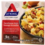 Atkins  farmhouse-style sausage scramble; scrambled eggs, sausage, american cheese, green & red peppers Center Front Picture