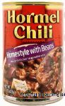 Hormel  homestyle chili with beans Center Front Picture