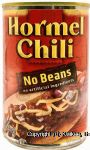 Hormel Chili No Beans Center Front Picture