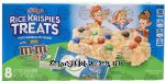 Rice Krispies  cripsy marshmallow squares with milk choclate m&m minis, 8 pk, box Center Front Picture