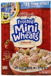 Kellogg Frosted Mini Wheats strawberry flavored whole grain cereal, box Center Front Picture