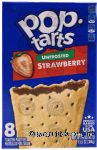 Pop tarts  unfrosted strawberry toaster pastries, 8 pastries, box Center Front Picture