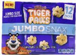 Kellogg Tiger Paws jumbo snax tiger paw cookies, 12 pk., box Center Front Picture