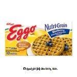 Kellogg Eggo nutri grain, blueberry whole grain waffles, 10 count Center Front Picture