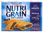 Kellogg's Nutri-Grain soft baked blueberry breakfast bars 8-count Center Front Picture