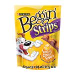 Beggin' Strips Dog Snack Bacon & Cheese Flavors Center Front Picture