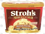 Stroh's Premium butter pecan flavor ice cream Center Front Picture