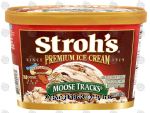 Stroh's Moose Tracks vanilla ice cream with peanut butter cups and fudge Center Front Picture