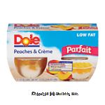 Dole Fruit Bowls Parfait Peaches & Creme 4.3 Oz Center Front Picture