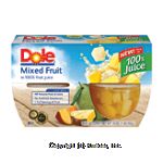 Dole Fruit Bowls Mixed Fruit In Light Syrup 4 Oz Cup Center Front Picture