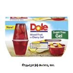 Dole  mixed fruit in cherry sugar free gel, 4.3-oz. cups Center Front Picture