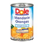 Dole Canned Fruit Mandarin Oranges In Lightly Sweetened Fruit Juices Center Front Picture