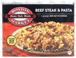 Boston Market Home Style Meals beef steak & pasta in a savory brown gravy with mushrooms Center Front Picture