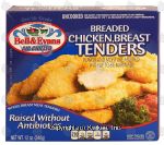 Bell & Evans Air Chilled uncooked breaded chicken breast tenders, raised without antibiotics Center Front Picture